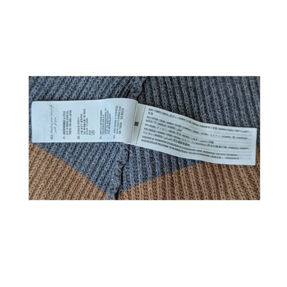 🌟Hollister Colorblock Ribbed Knit Sweater Beige/Tan/Grey Size M - Picture 4 of 4